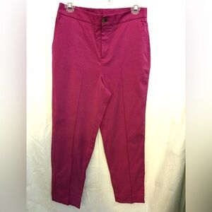 Style & Co size 6 ankle pants, Heather mauve/ light stretch/ 1/2 elastic waist